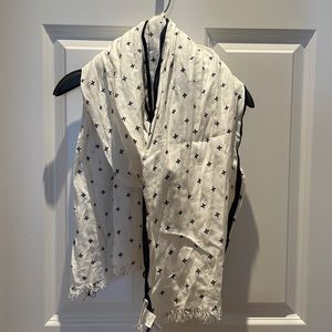 Aerie, blue and cream lightweight scarf